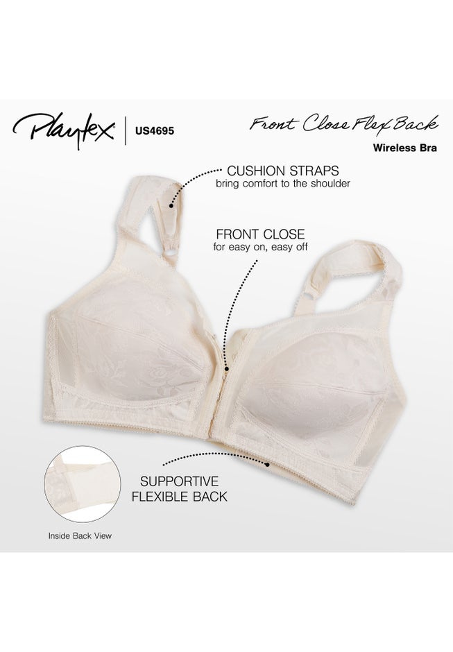 Playtex&reg; 18 Hour Front-Close Wireless Bra with Flex Back 4695 image number 4