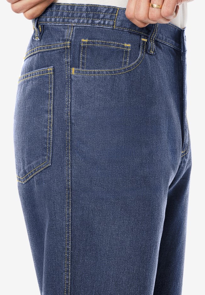 Lightweight Comfort Side-Elastic 5-Pocket Jeans image number 2