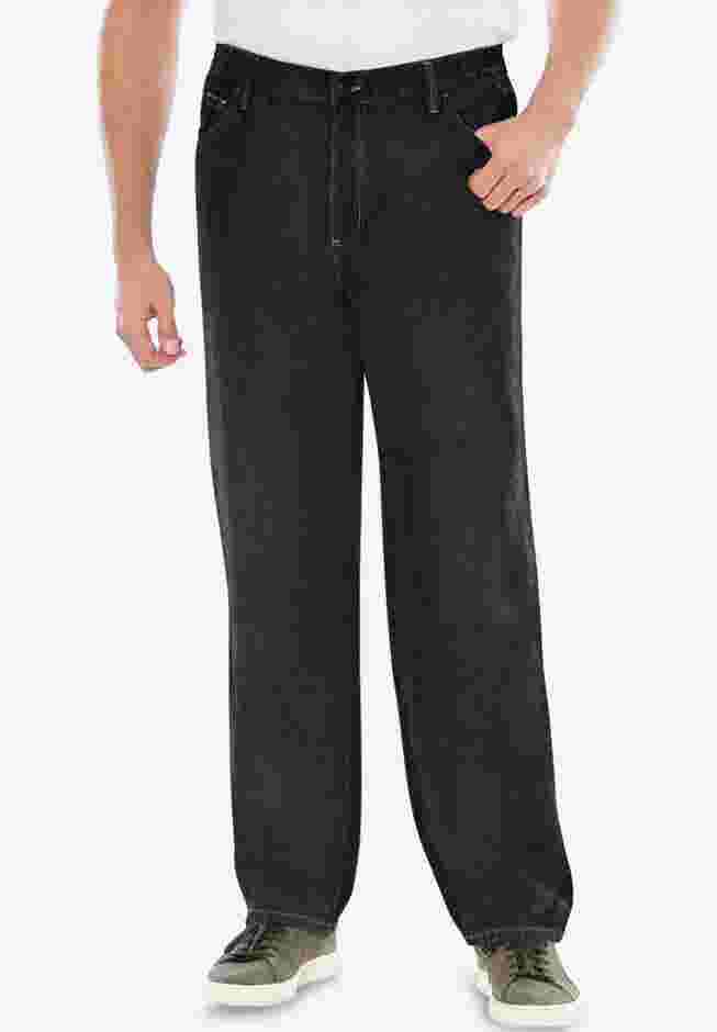 Lightweight Comfort Side-Elastic 5-Pocket Jeans image number 0