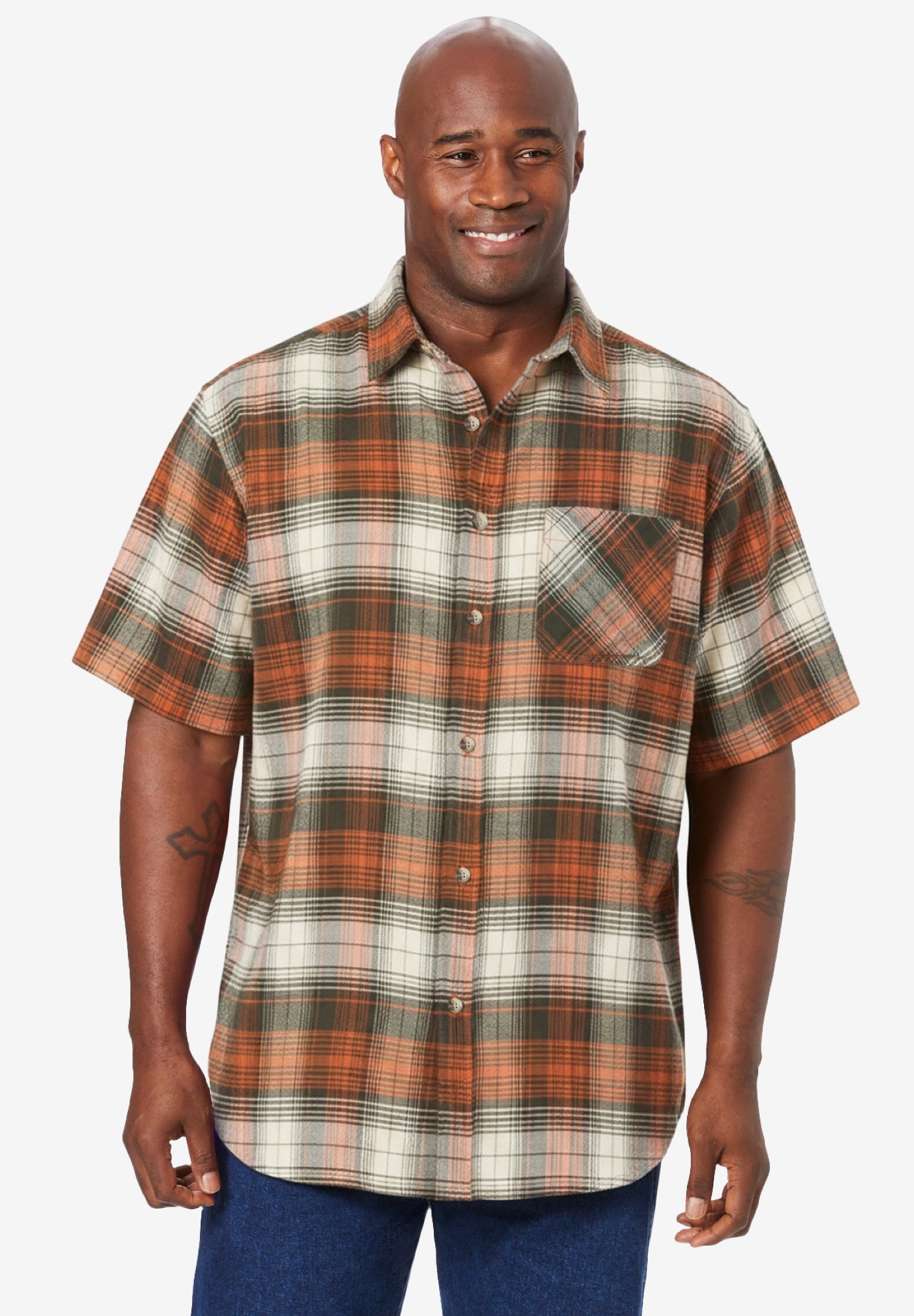  Short Sleeve Flannel Shirt image number 1