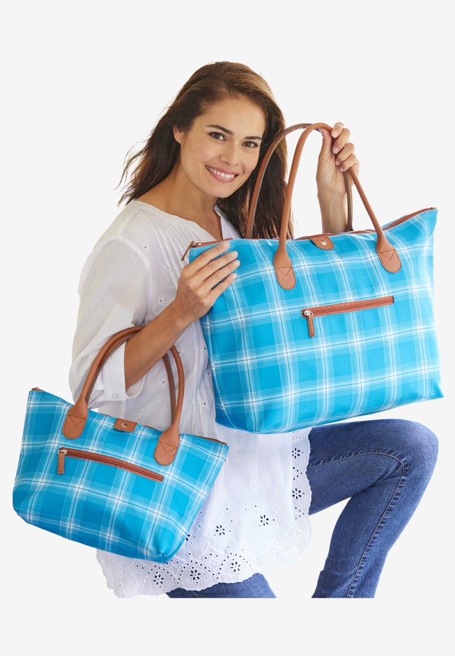 2-Piece Plaid Weekender Set image number null