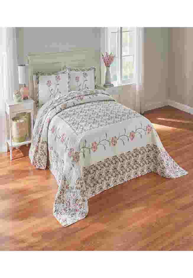 Margaret Embroidered Bedspread image number 0