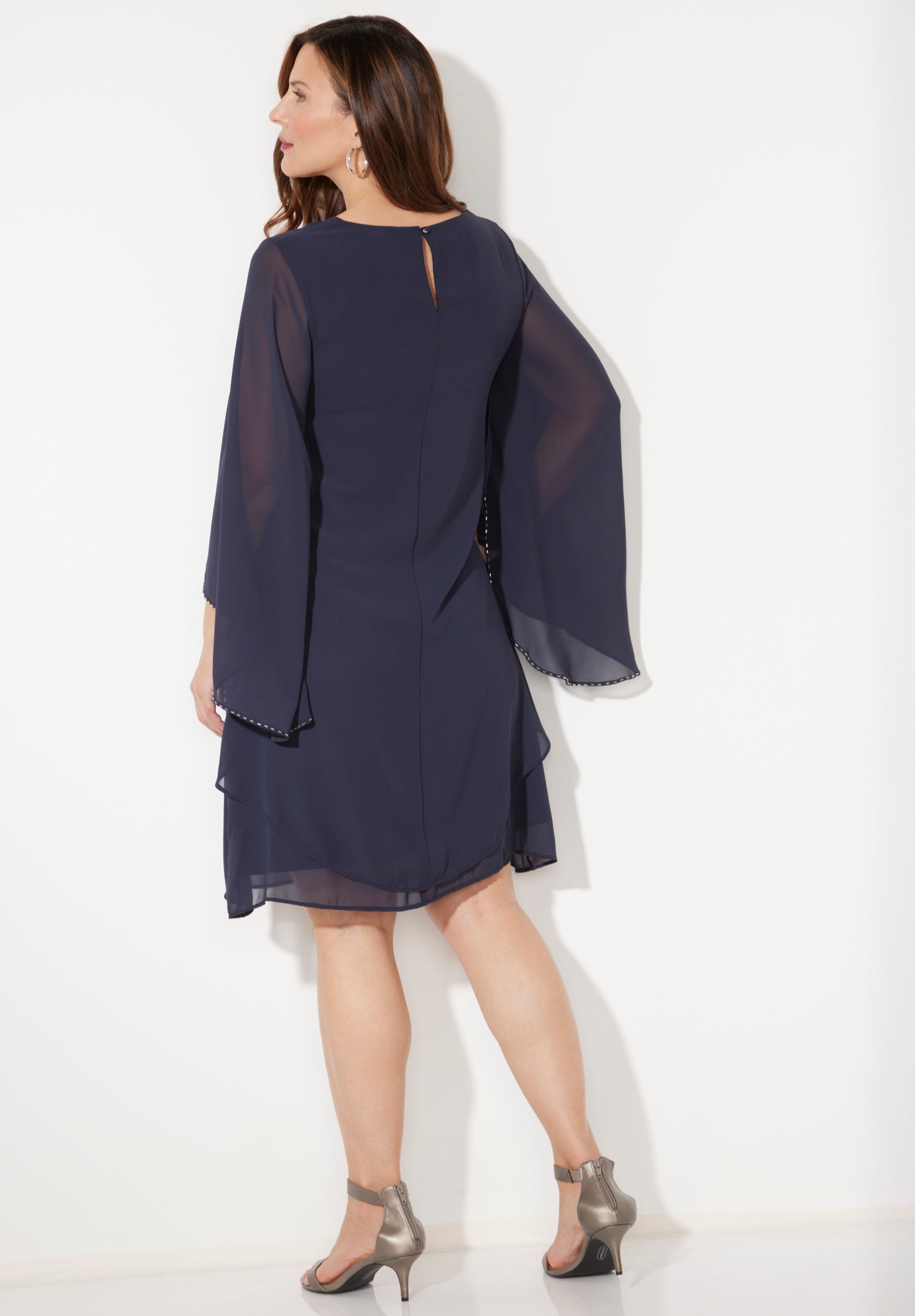 Sheer Elegance Chiffon Dress image number 1