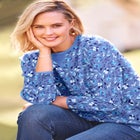 Long-Sleeve Crewneck Soft Waffle Knit Thermal Shirt image number null