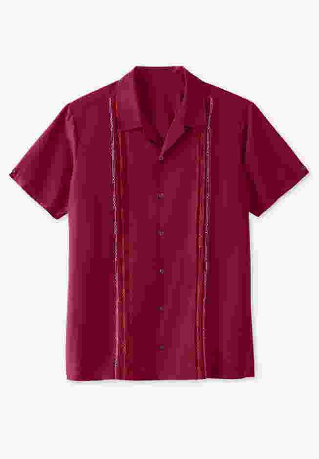 Short Sleeve Embroidered Island Shirt image number 0