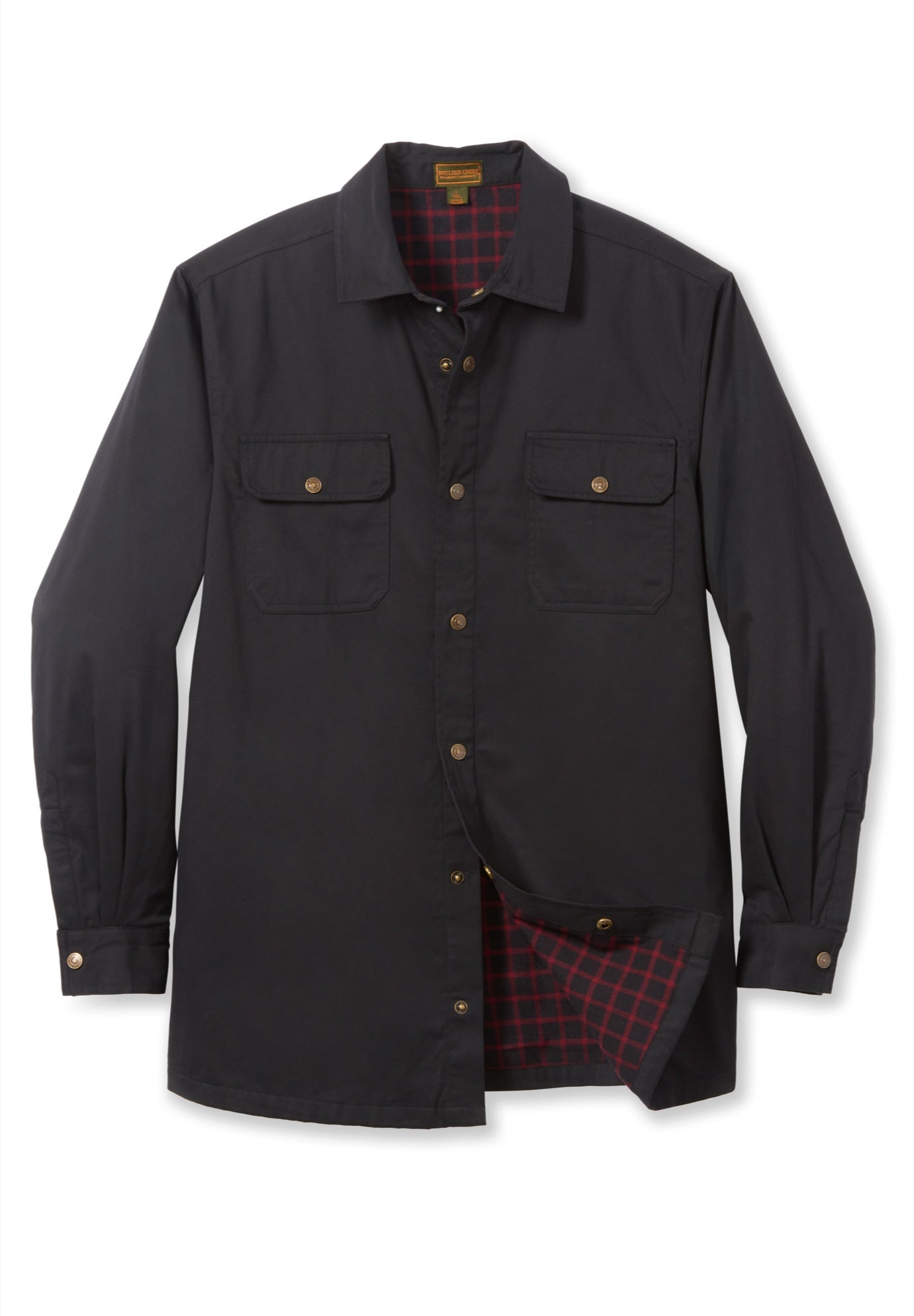 Flannel-Lined Twill Shirt Jacket image number 0