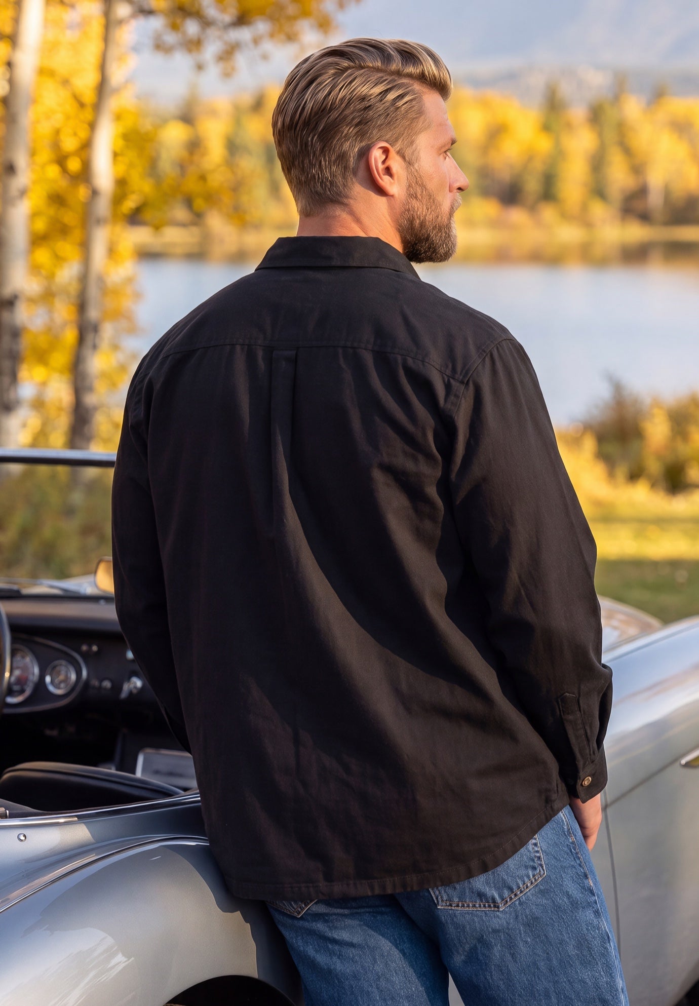 Flannel-Lined Twill Shirt Jacket image number 3