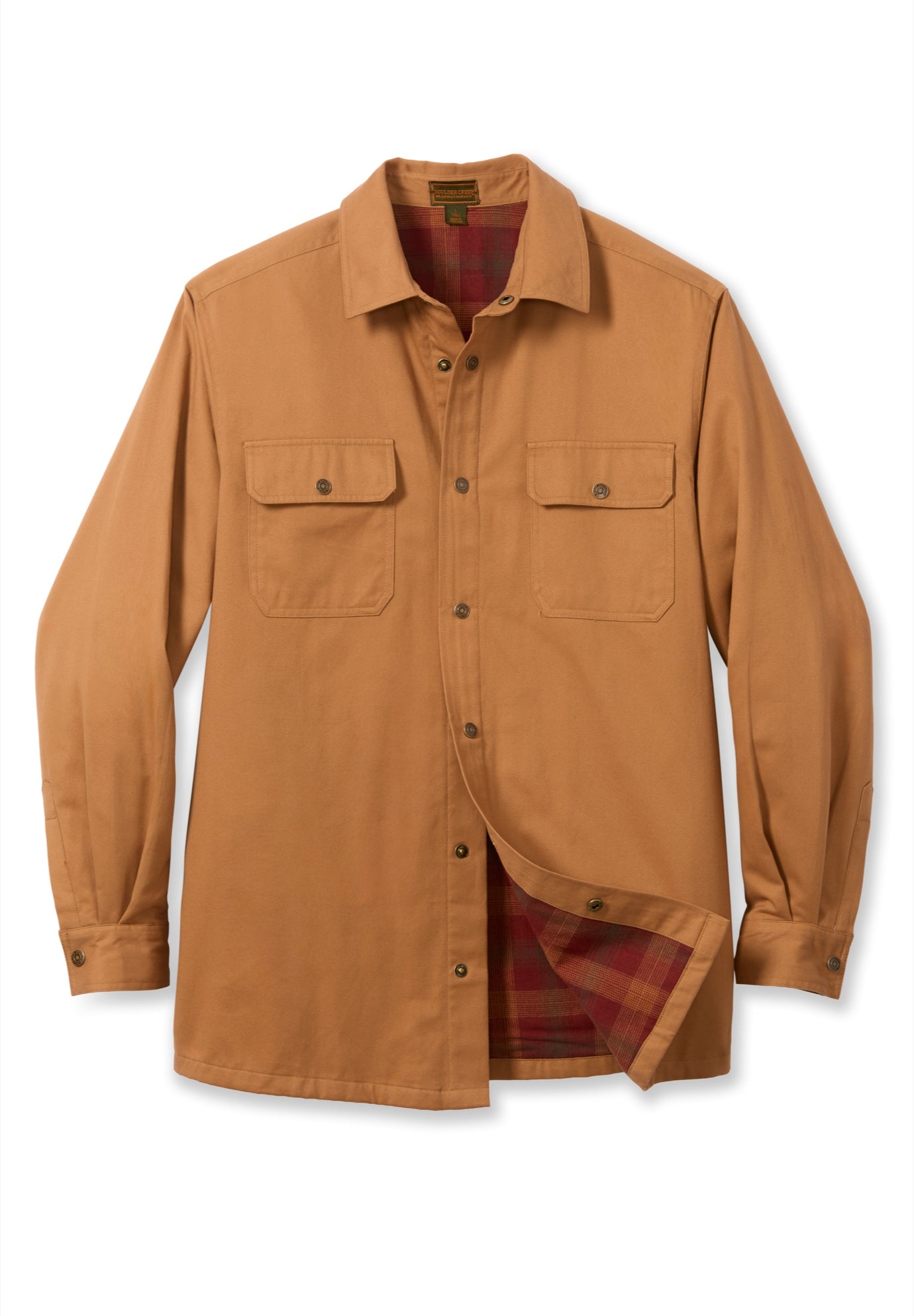 Flannel-Lined Twill Shirt Jacket image number 0