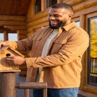 Flannel-Lined Twill Shirt Jacket image number 2
