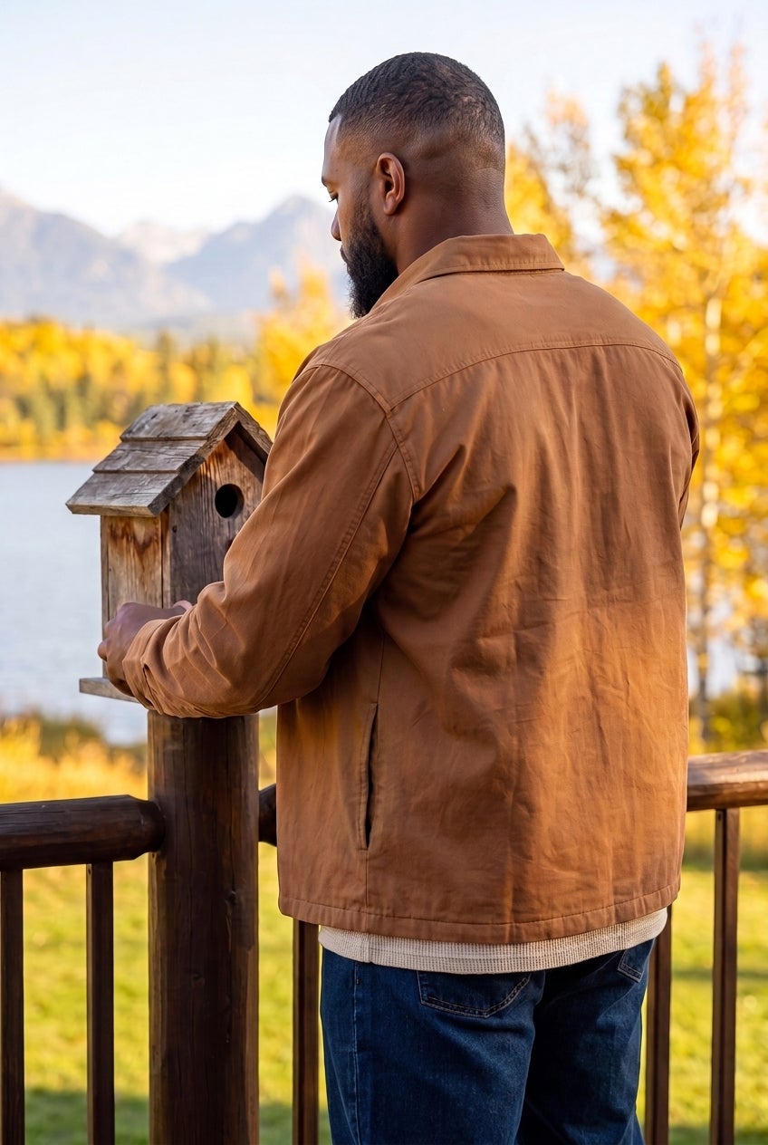Flannel-Lined Twill Shirt Jacket image number 3
