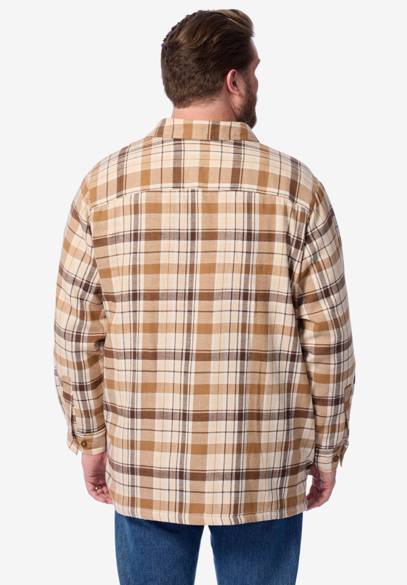 Fleece-Lined Flannel Shirt Jacket image number 3