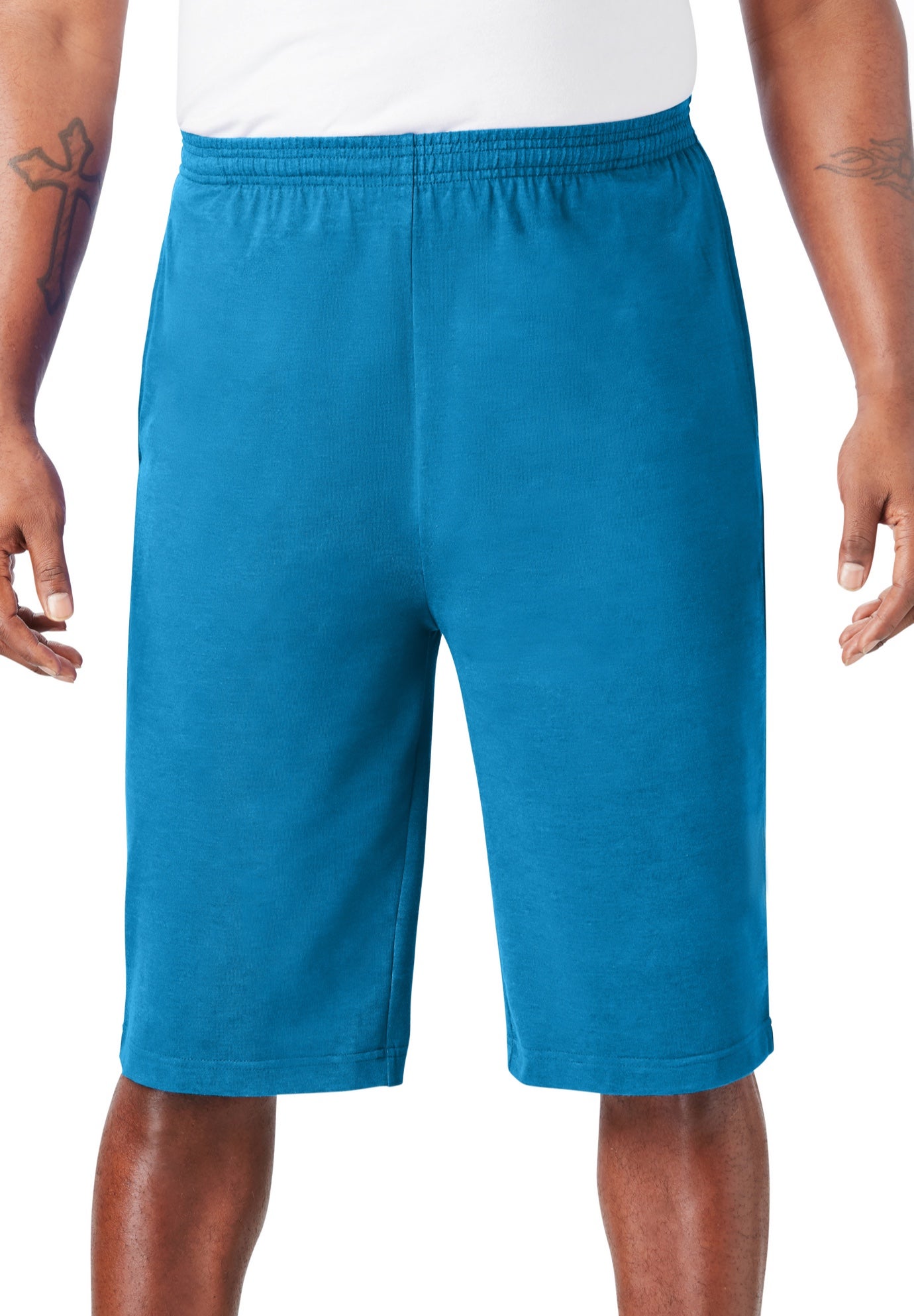 Lightweight Longer Length Jersey Shorts image number 0