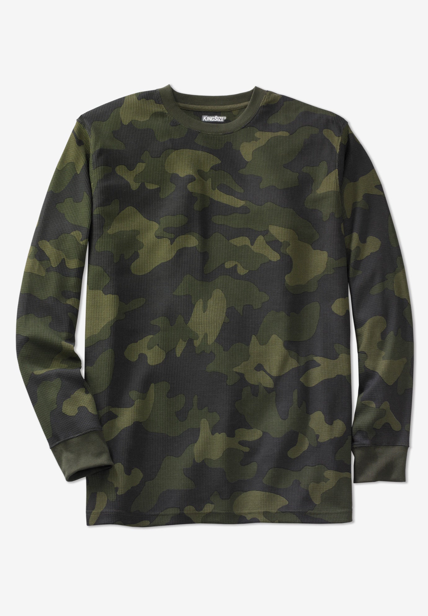 Waffle-Knit Thermal Crewneck Tee image number 0