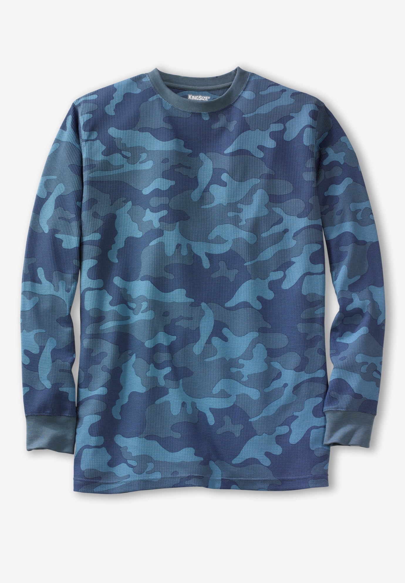 Waffle-Knit Thermal Crewneck Tee image number 0