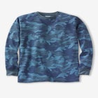 Waffle-Knit Thermal Crewneck Tee image number null