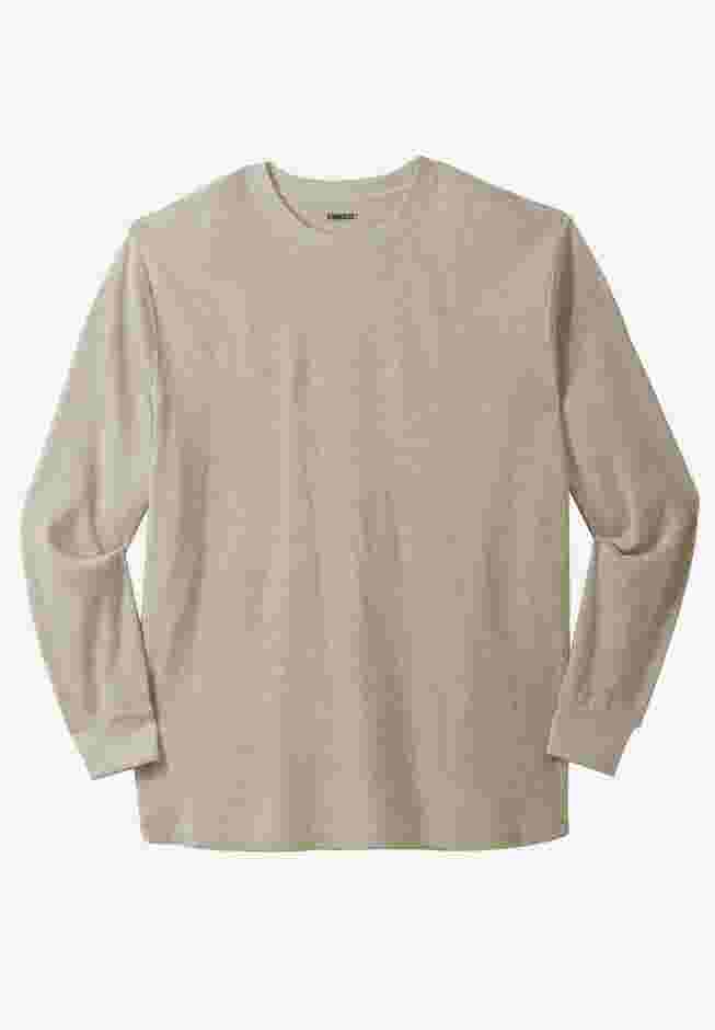 Waffle-knit Thermal Crewneck Tee image number 0