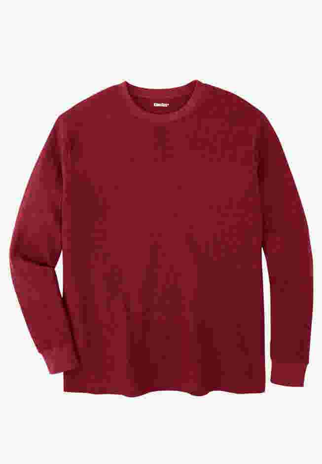 Waffle-knit Thermal Crewneck Tee image number 0