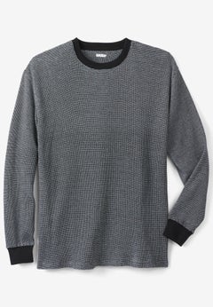 Waffle-Knit Thermal Crewneck Tee