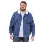 Sherpa-Lined Fleece Zip Hoodie image number null