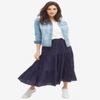 Tiered Crinkle Skirt image number null
