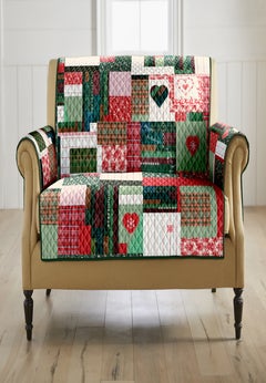 Holiday Patchwork Loveseat Protector