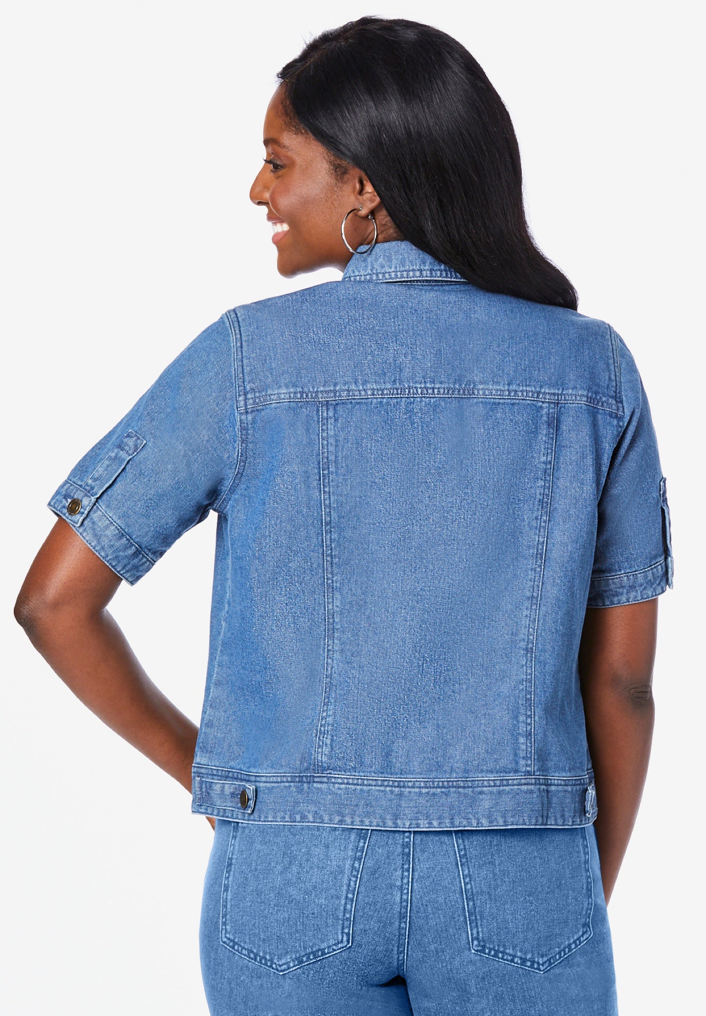 Short Sleeve Denim Jacket image number 4