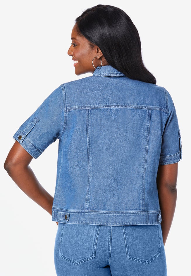 Short Sleeve Denim Jacket image number 4