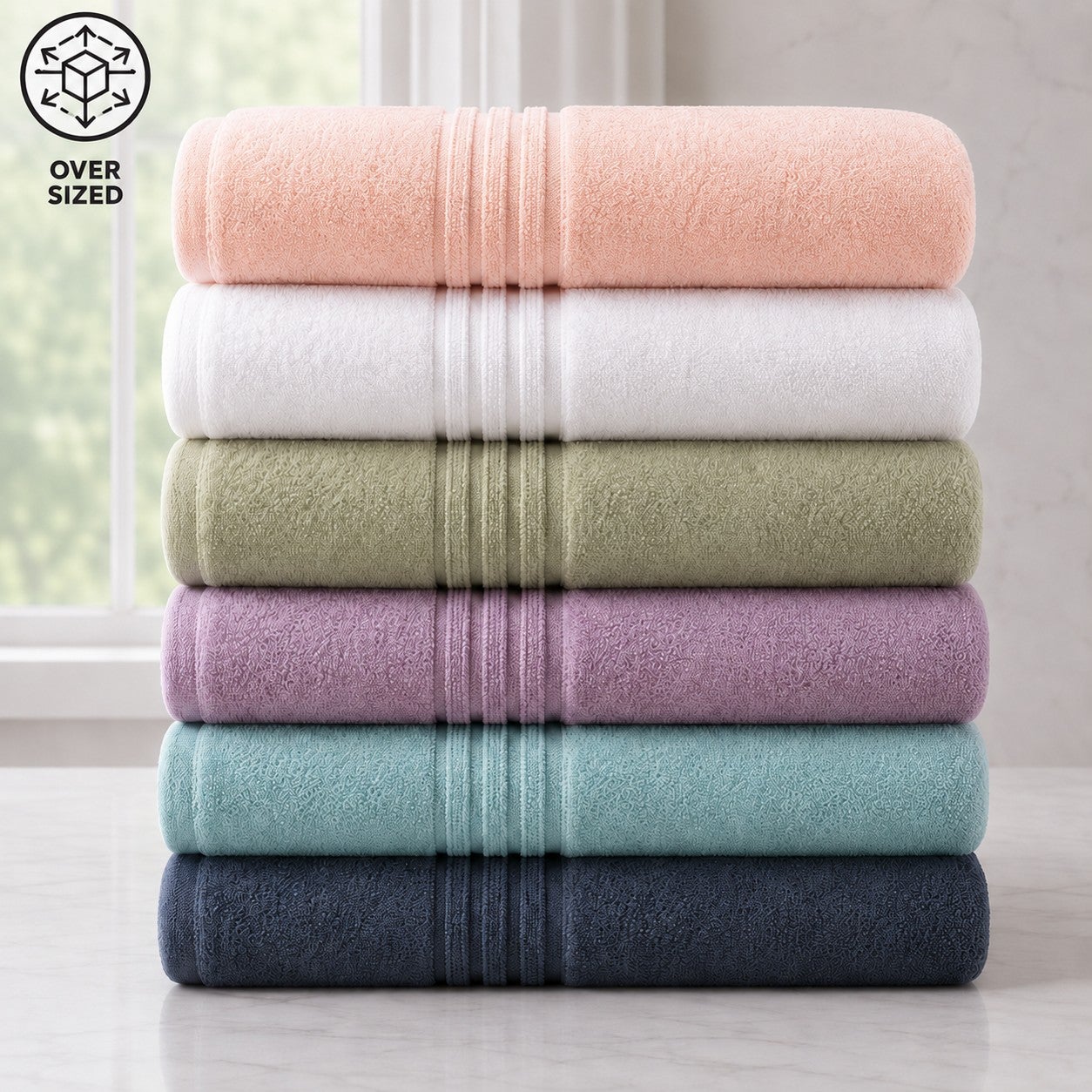 Zero Twist 100% Cotton Oversized Bath Sheet image number 1