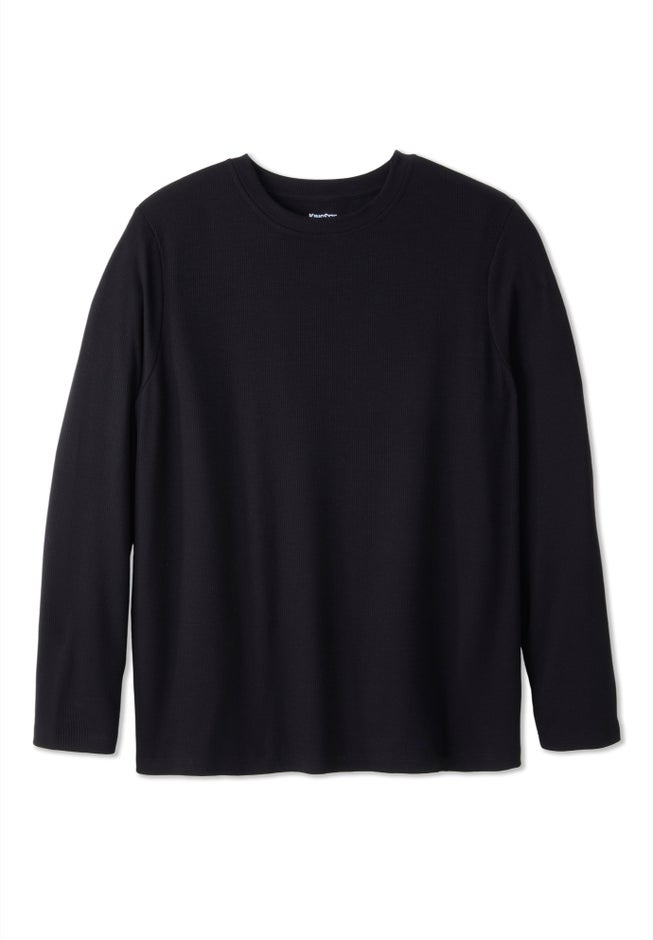 Long Sleeve Ribbed Crewneck image number 3