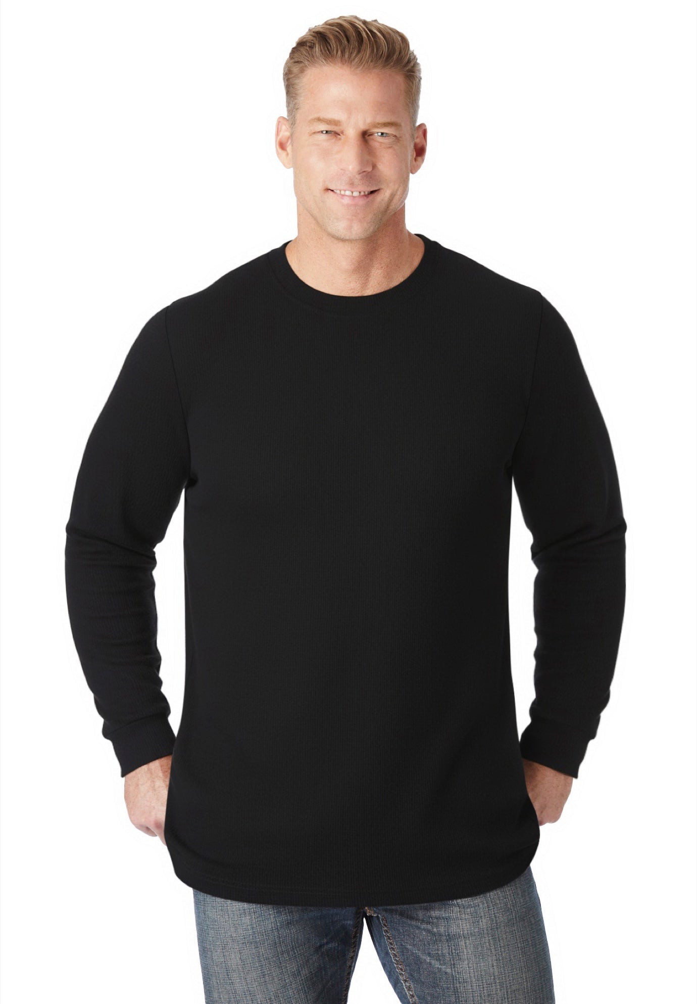 Long Sleeve Ribbed Crewneck image number 0