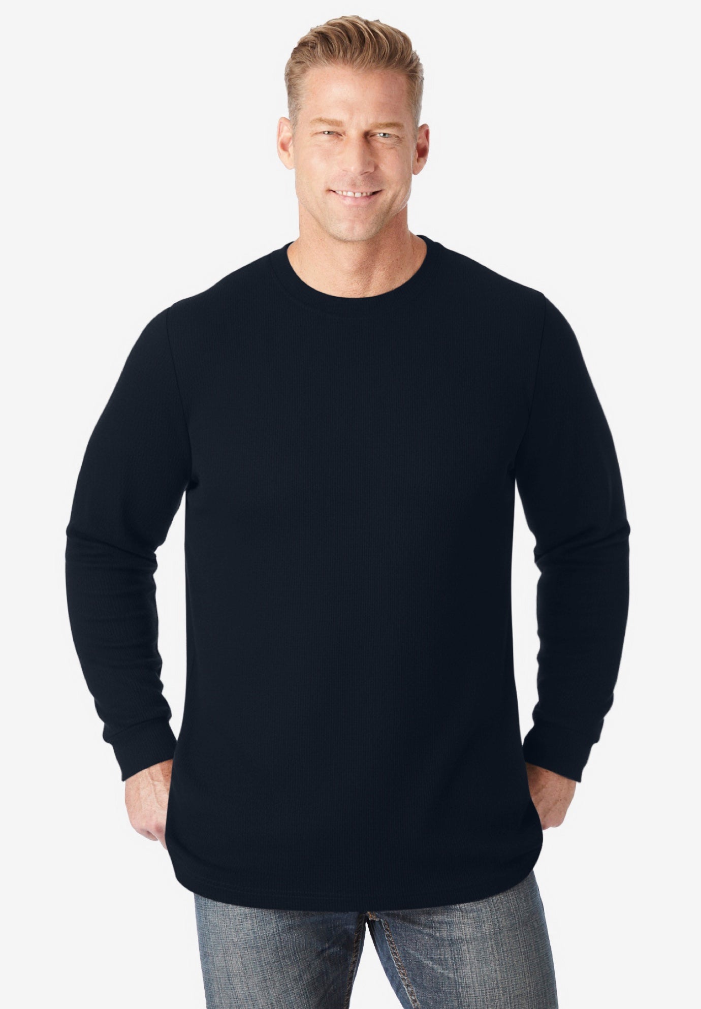 Long Sleeve Ribbed Crewneck image number 0