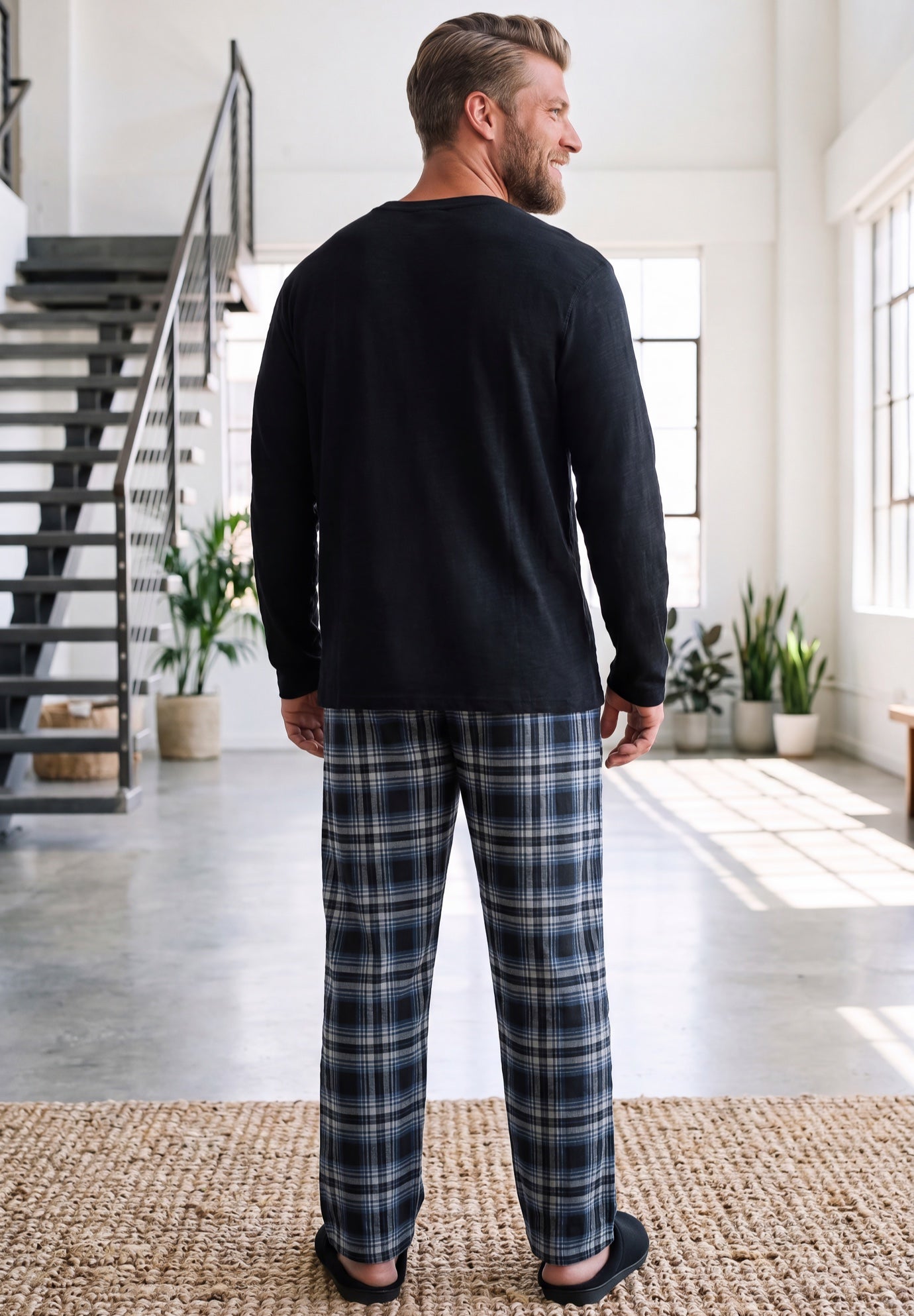 Hanes&reg; Flannel PJ Set image number 1