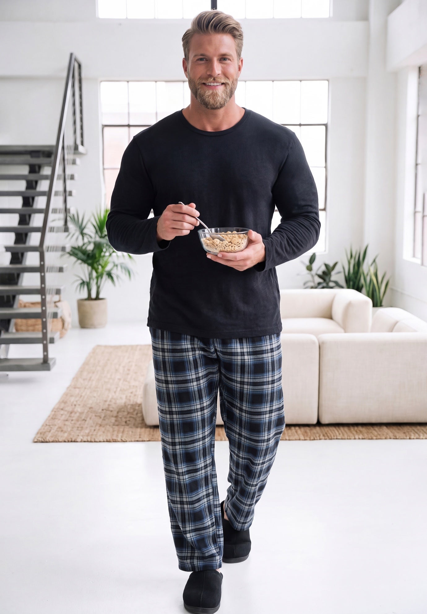 Hanes&reg; Flannel PJ Set image number 0