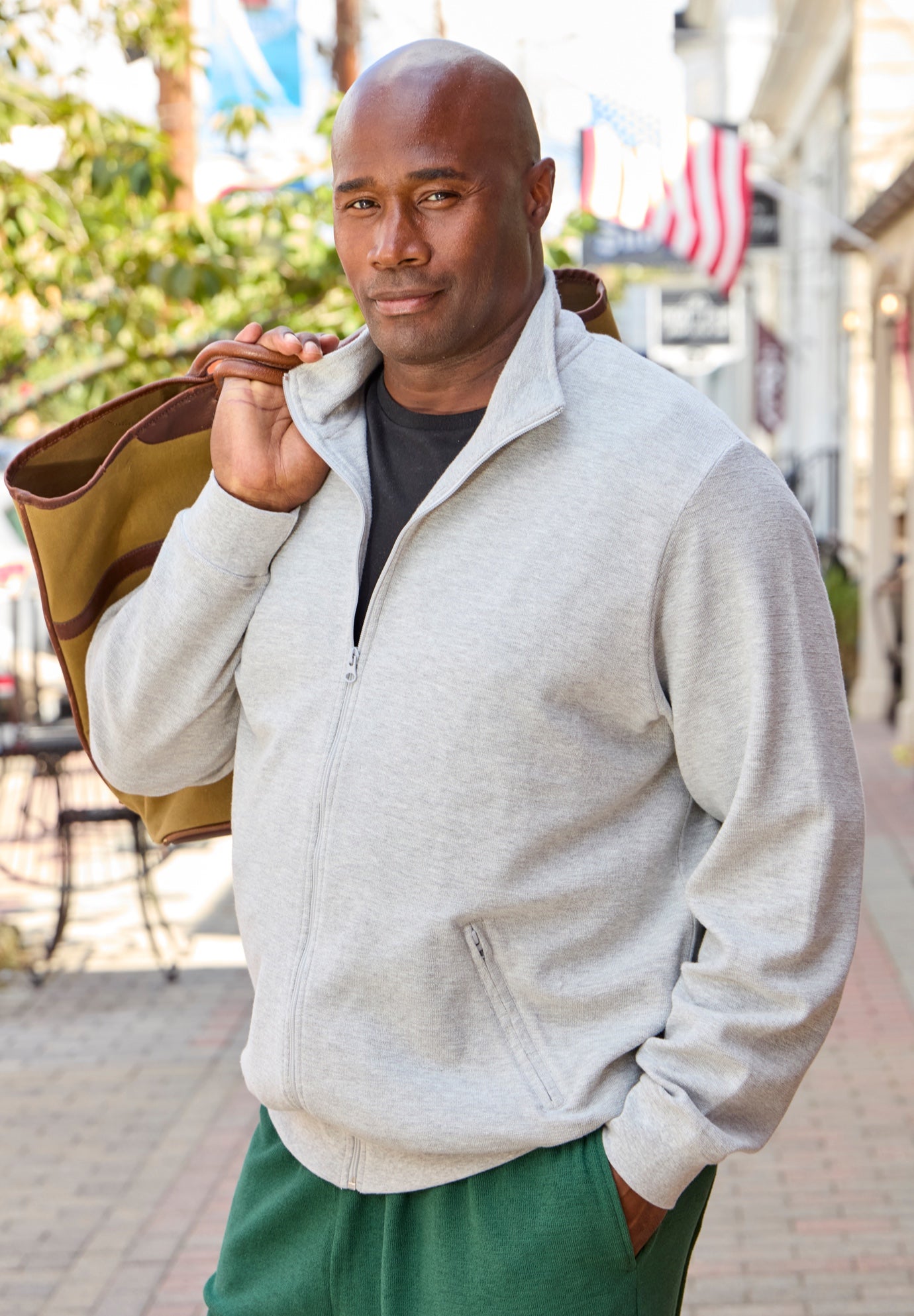  Reverse Weave Zip Up Jacket image number 0