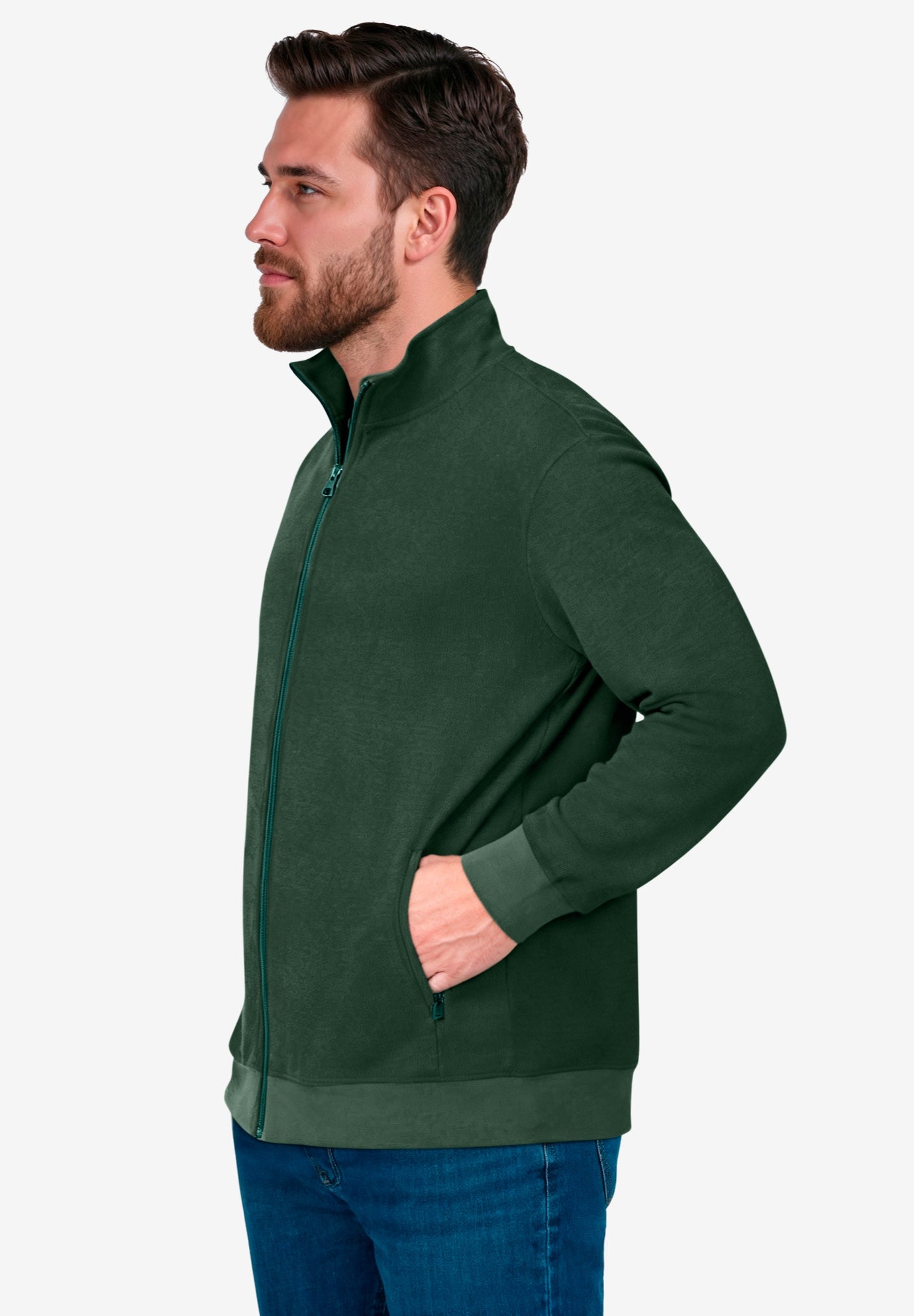  Reverse Weave Zip Up Jacket image number 1