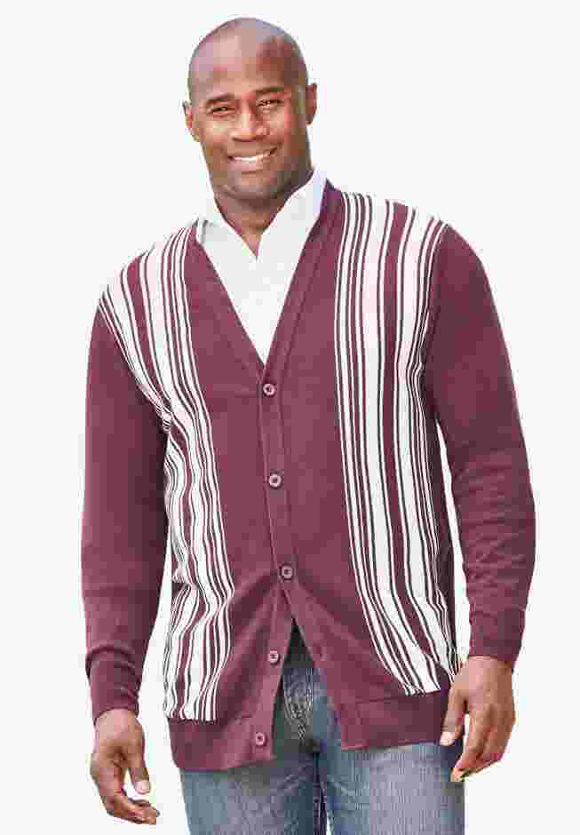 Lightweight Striped Cardigan Sweater image number 0