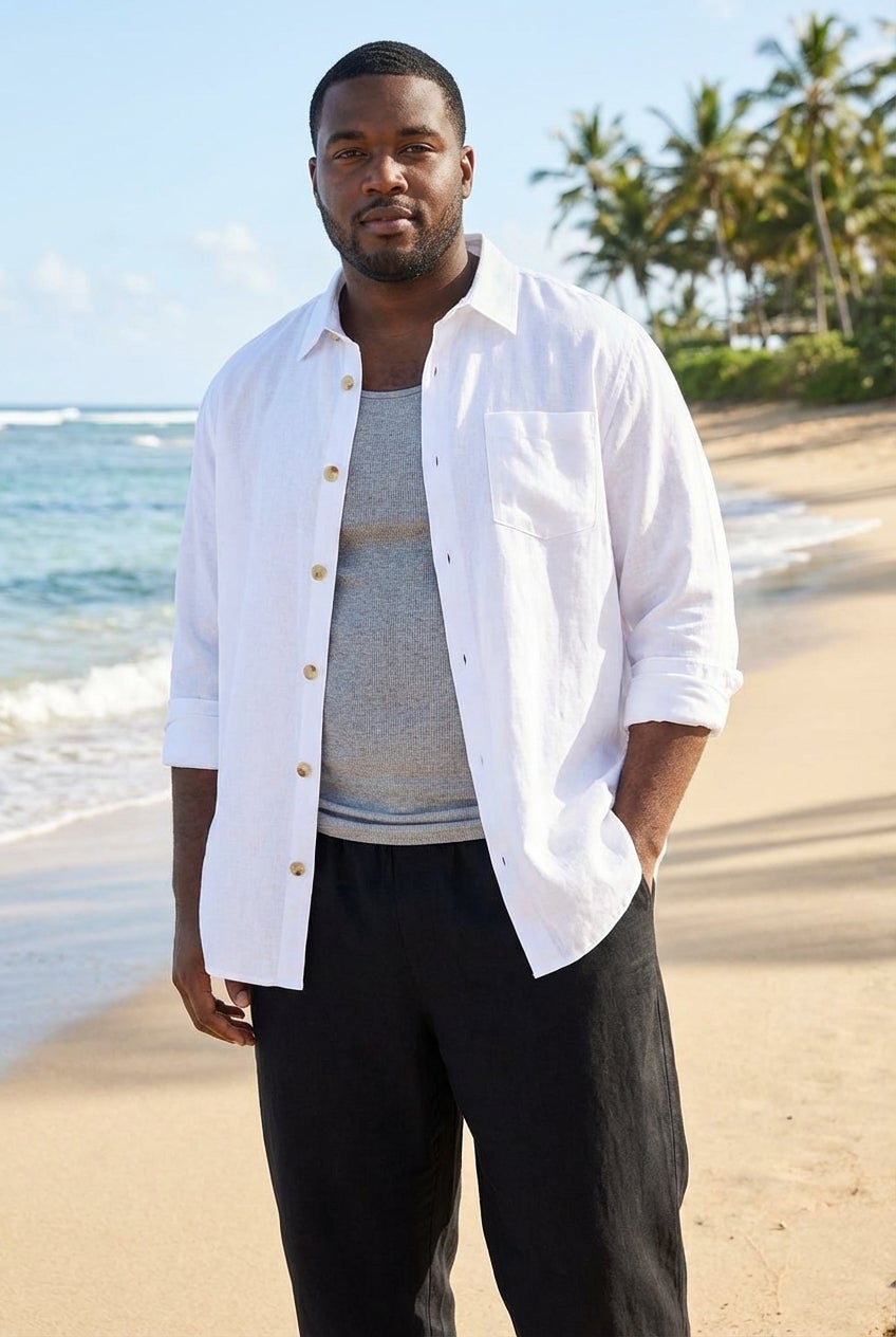  Long Sleeve Linen Shirt image number 0