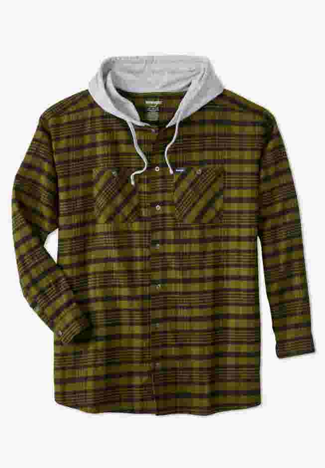 Hooded Flannel Plaid Shirt image number 0