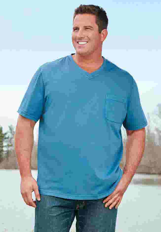 Heavyweight Pocket V-Neck Tee image number 4