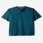 Heavyweight Short-Sleeve Henley Shirt image number null