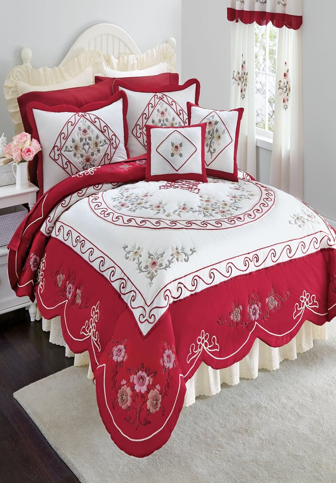 Ava Embroidered Cotton Sham image number 1