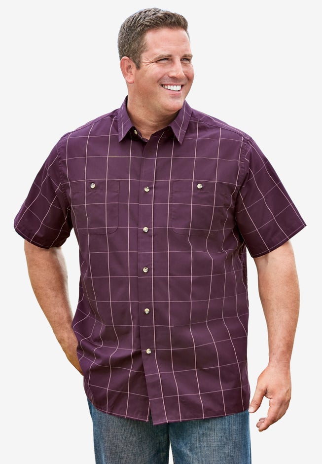 Wrinkle-Resistant Short Sleeve Button Down, Printed image number 4