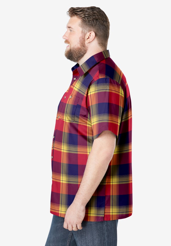 Wrinkle-Resistant Short Sleeve Button Down, Printed image number 3