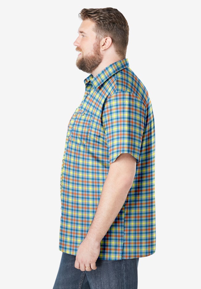 Wrinkle-Resistant Short Sleeve Button Down, Printed image number 3