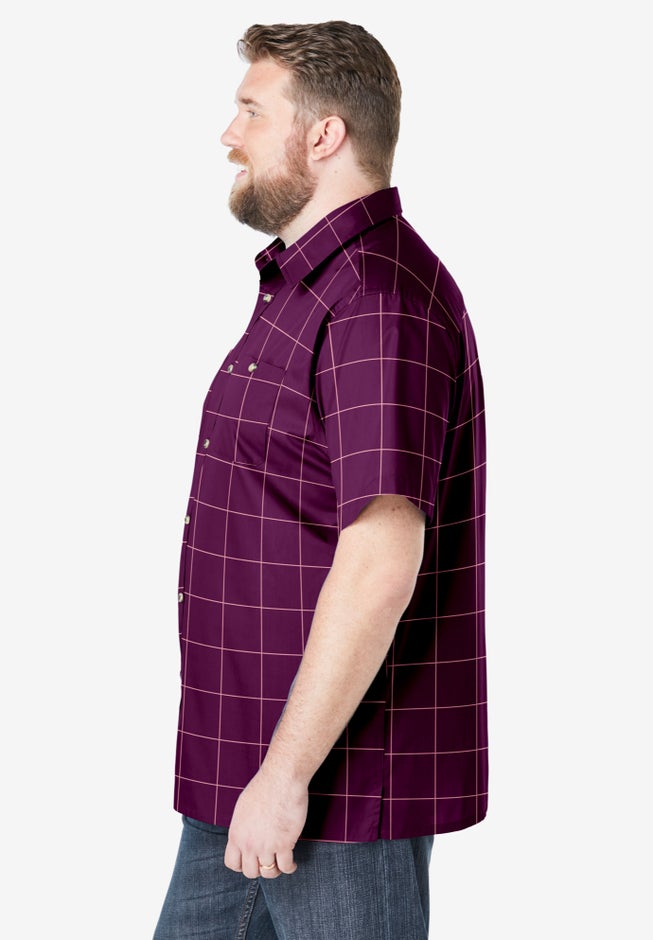 Wrinkle-Resistant Short Sleeve Button Down, Printed image number 3