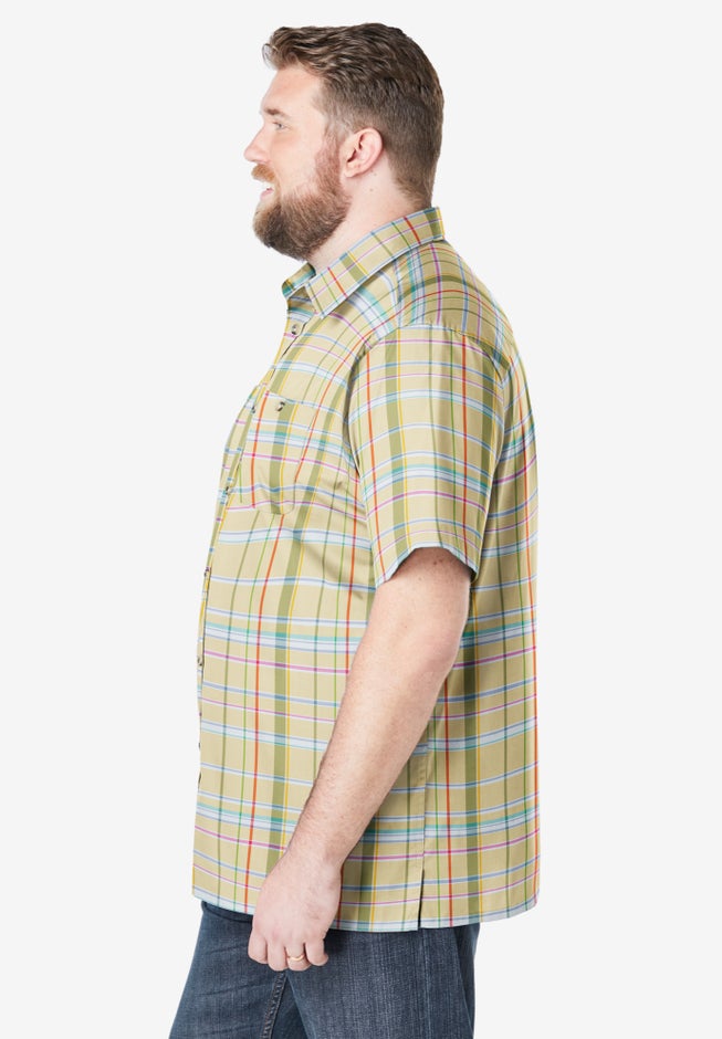 Wrinkle-Resistant Short Sleeve Button Down, Printed image number 3