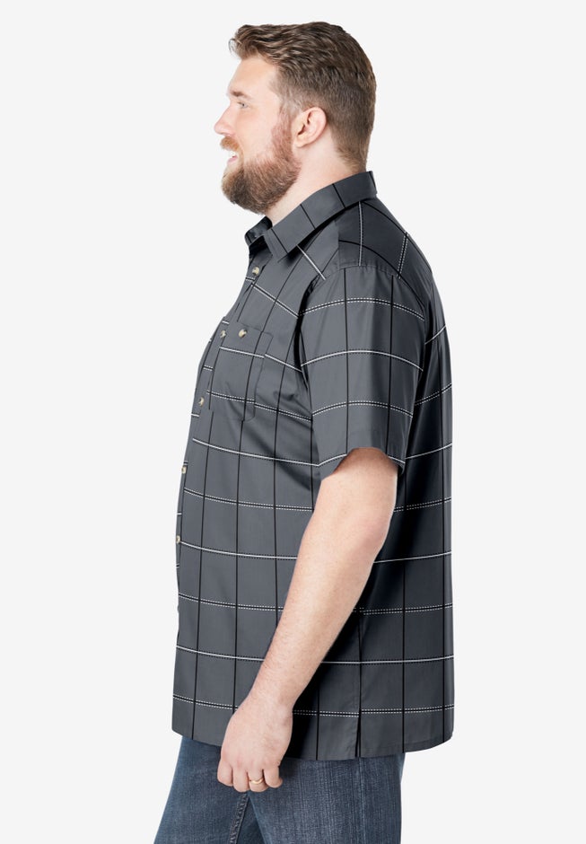 Wrinkle-Resistant Short Sleeve Button Down, Printed image number 3