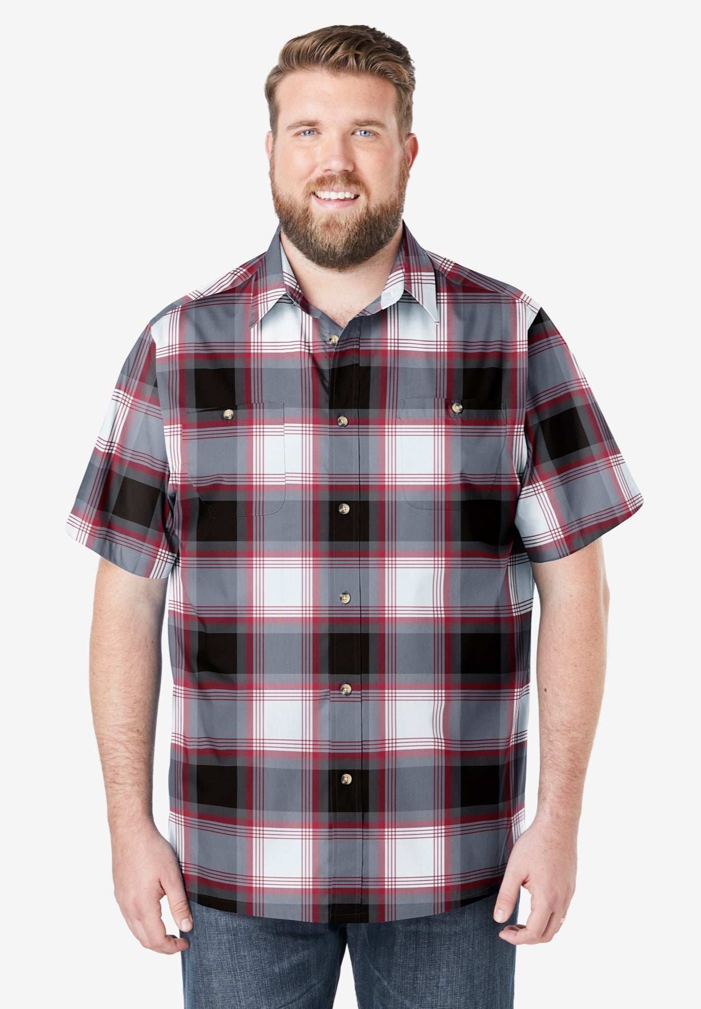 Wrinkle-Resistant Short Sleeve Button Down, Printed image number 0