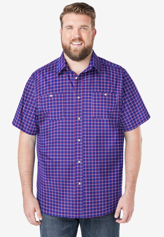 Wrinkle-Resistant Short Sleeve Button Down, Printed image number 0