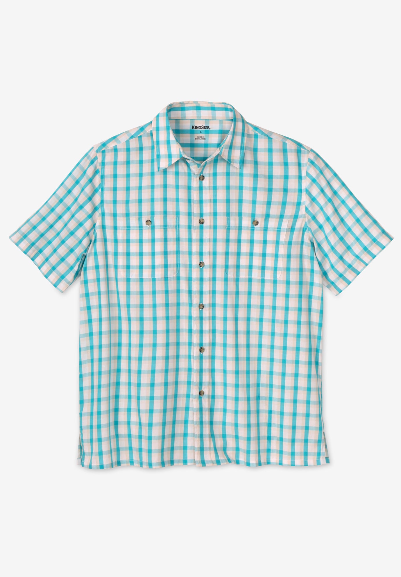 Wrinkle-Resistant Short Sleeve Button Down, Printed image number 0